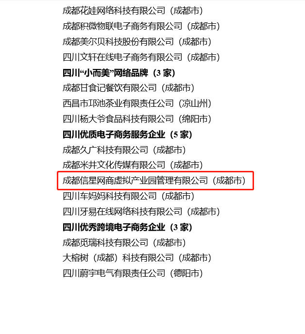 四川电子商务百强企业