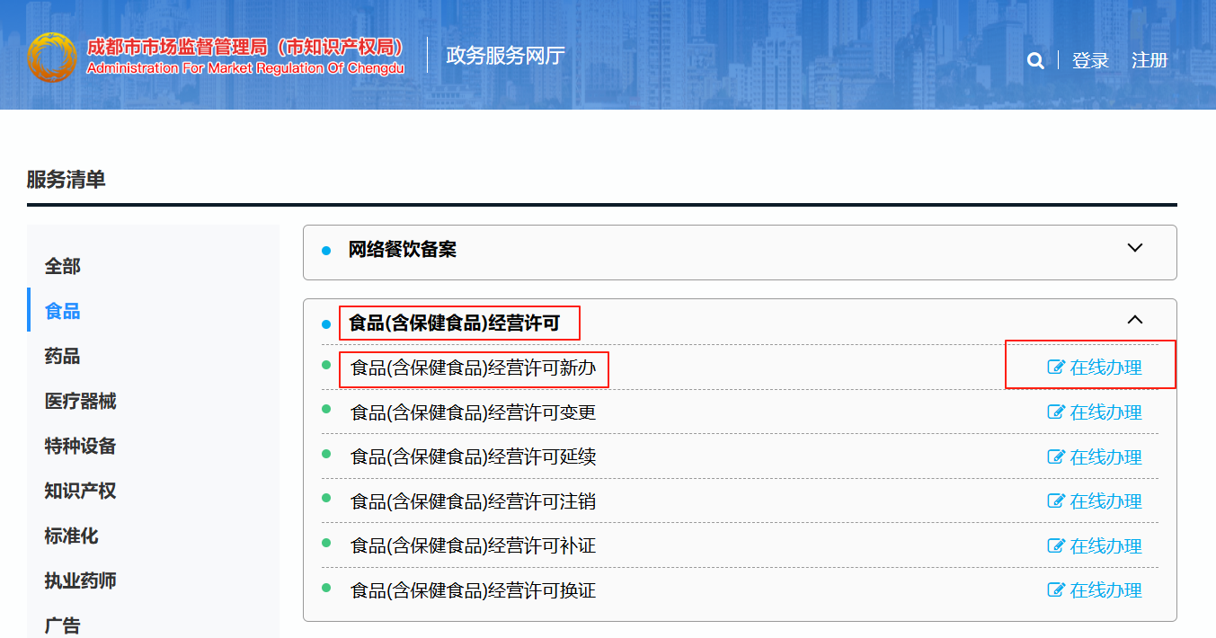 新办食品经营许可证